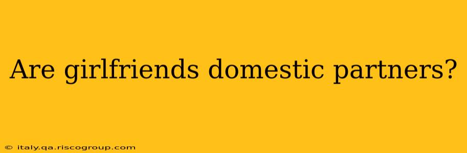 Are girlfriends domestic partners?