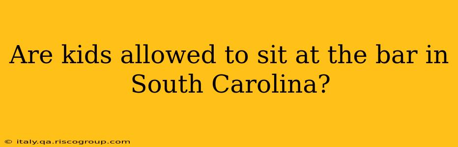 Are kids allowed to sit at the bar in South Carolina?