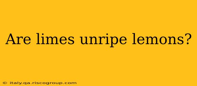 Are limes unripe lemons?