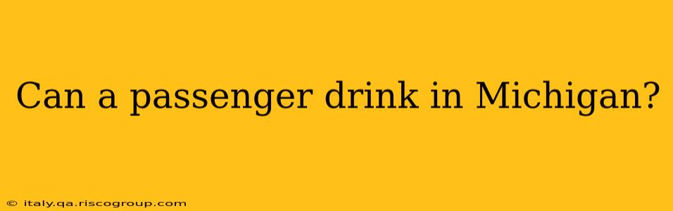 Can a passenger drink in Michigan?