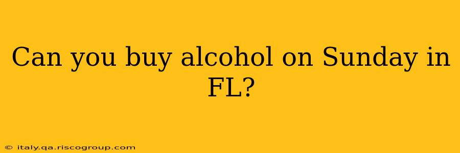 Can you buy alcohol on Sunday in FL?