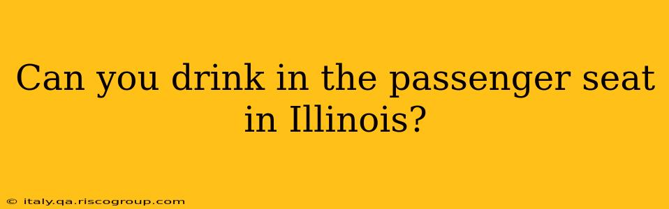 Can you drink in the passenger seat in Illinois?