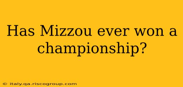 Has Mizzou ever won a championship?