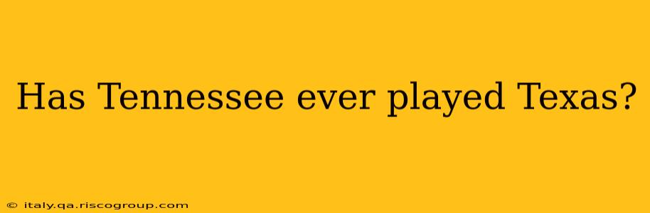 Has Tennessee ever played Texas?