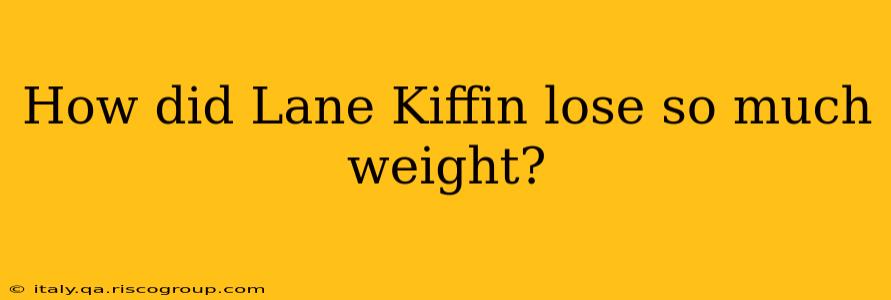 How did Lane Kiffin lose so much weight?