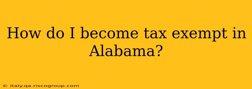 How do I become tax exempt in Alabama?