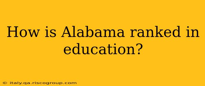 How is Alabama ranked in education?