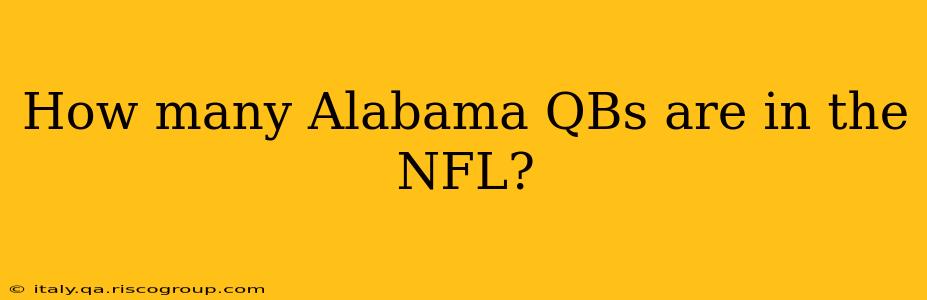 How many Alabama QBs are in the NFL?