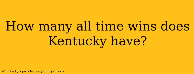 How many all time wins does Kentucky have?