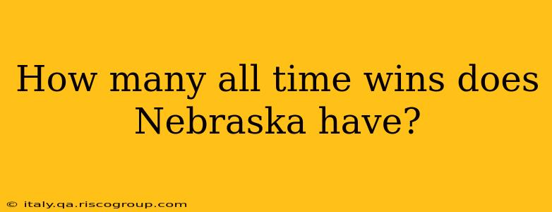 How many all time wins does Nebraska have?