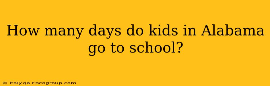 How many days do kids in Alabama go to school?