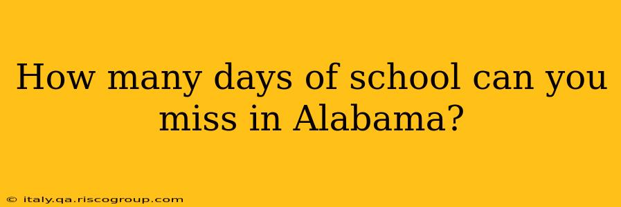 How many days of school can you miss in Alabama?