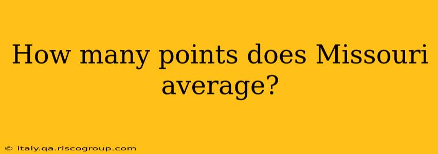 How many points does Missouri average?