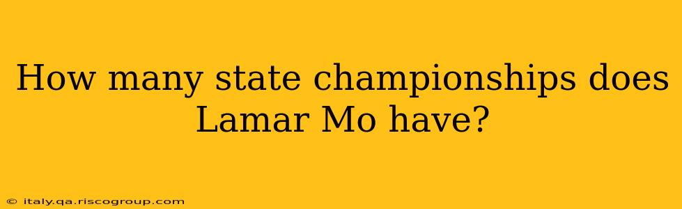 How many state championships does Lamar Mo have?