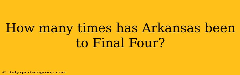 How many times has Arkansas been to Final Four?