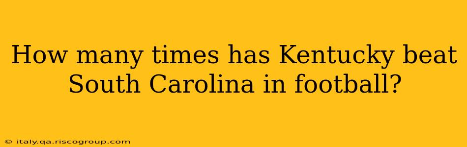 How many times has Kentucky beat South Carolina in football?