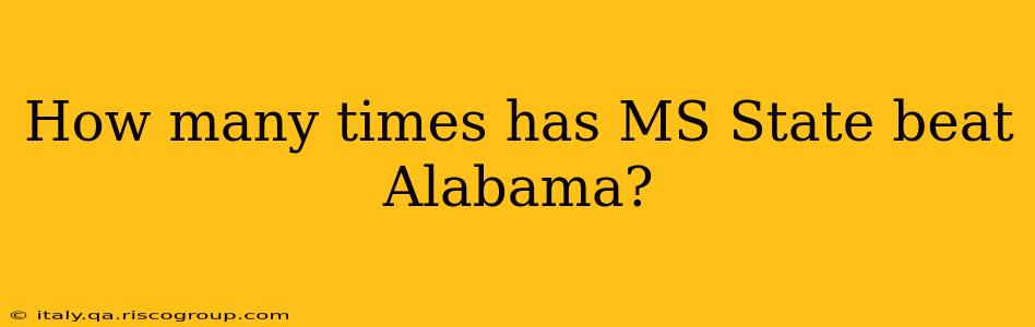 How many times has MS State beat Alabama?