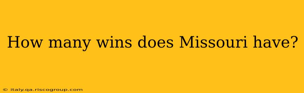 How many wins does Missouri have?