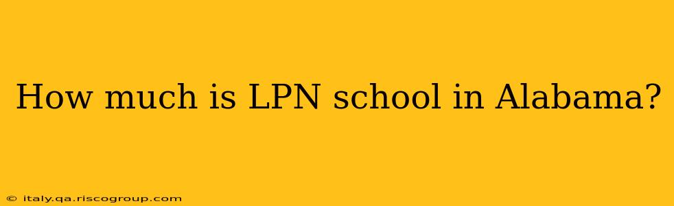 How much is LPN school in Alabama?