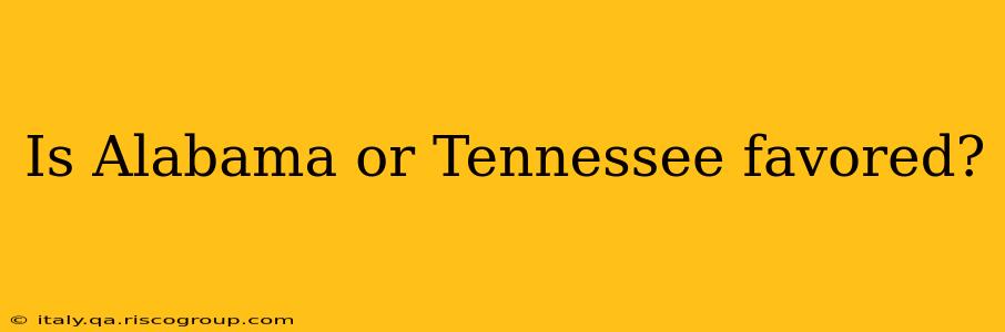 Is Alabama or Tennessee favored?