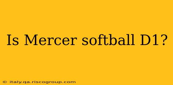 Is Mercer softball D1?