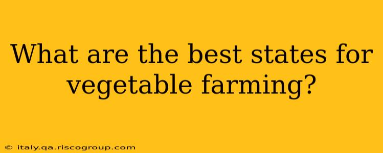 What are the best states for vegetable farming?