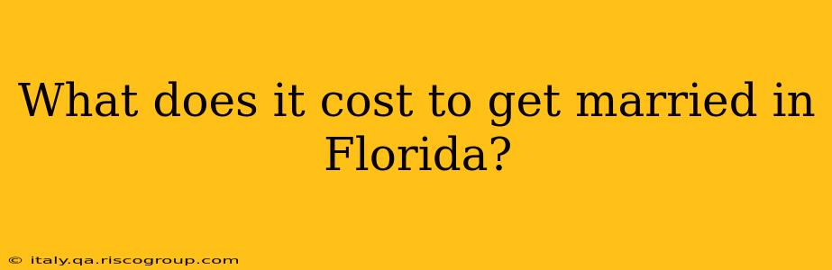 What does it cost to get married in Florida?