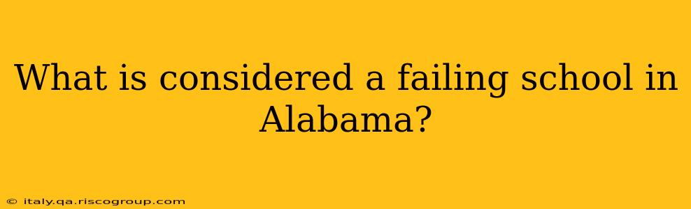 What is considered a failing school in Alabama?