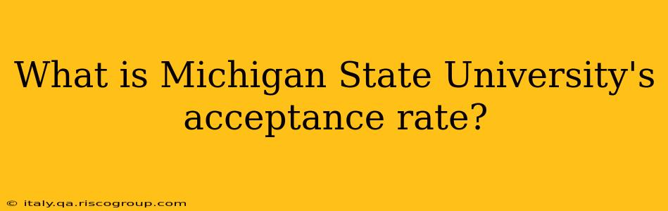 What is Michigan State University's acceptance rate?