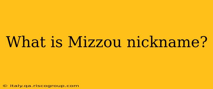 What is Mizzou nickname?