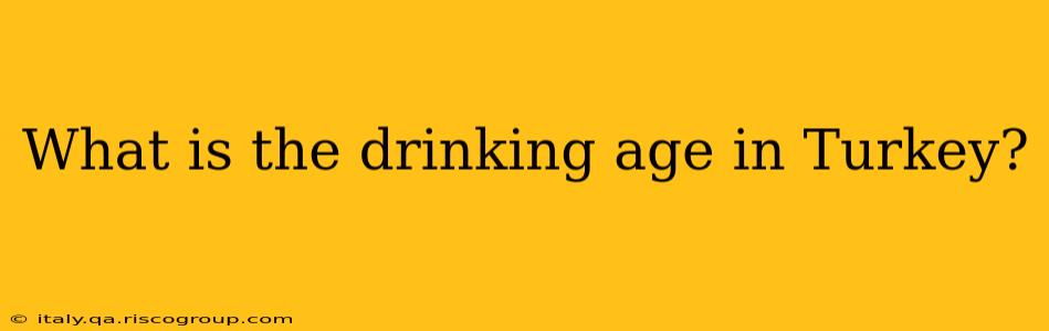 What is the drinking age in Turkey?