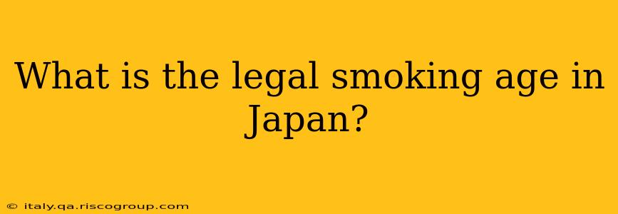 What is the legal smoking age in Japan?