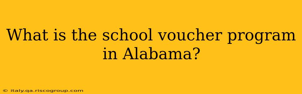 What is the school voucher program in Alabama?