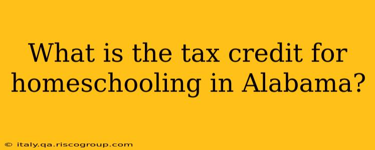 What is the tax credit for homeschooling in Alabama?