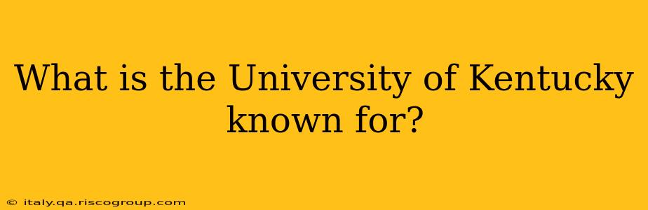 What is the University of Kentucky known for?