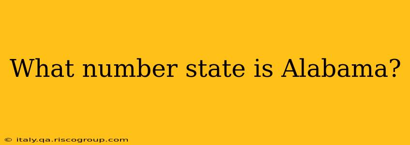 What number state is Alabama?