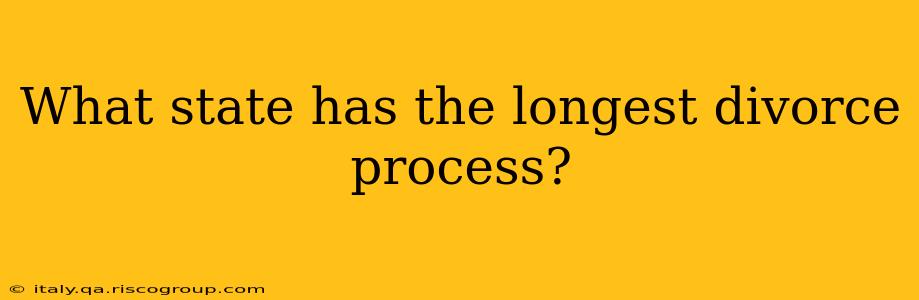 What state has the longest divorce process?