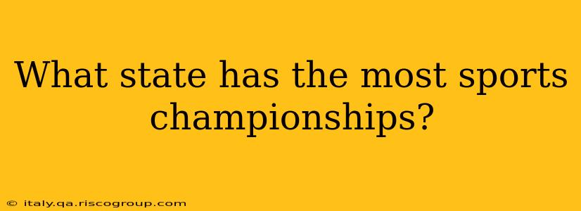 What state has the most sports championships?