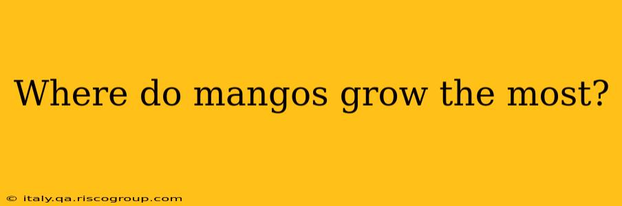 Where do mangos grow the most?