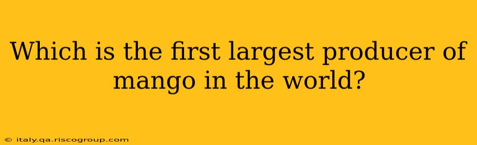 Which is the first largest producer of mango in the world?