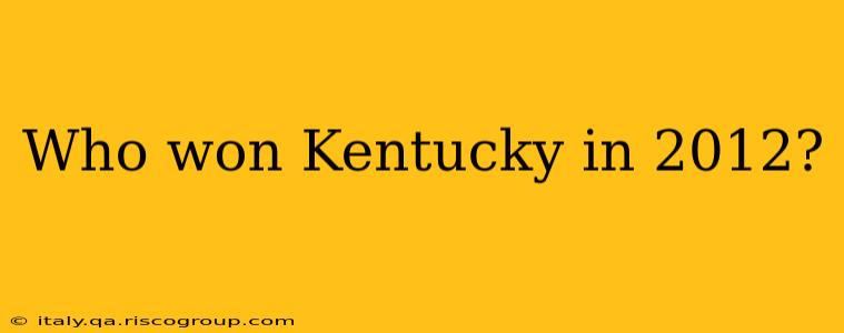 Who won Kentucky in 2012?