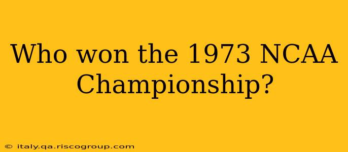 Who won the 1973 NCAA Championship?